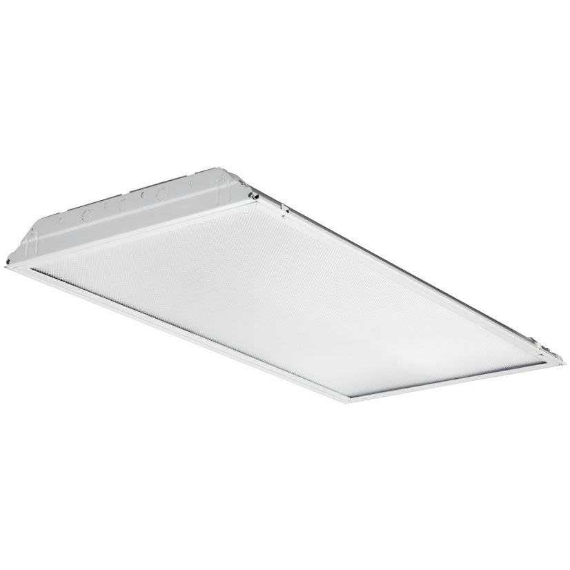 Lithonia Lighting 2GTL4 4400LM LP840 GTL Lensed Troffer, 34.5 W Fixture, 120 to 277 VAC, Steel Housing